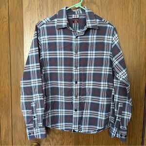 UNTUCKit Men's Blue Plaid Flannel Shirt